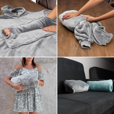 Bluzair Bluza Koc z Kapturem XXL Ciepła Hoodie 4w1 Bluzair Bluza Koc z Kapturem XXL Ciepła Hoodie 4w1