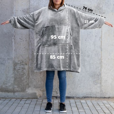 Bluzair Bluza Koc z Kapturem XXL Ciepła Hoodie 4w1 Bluzair Bluza Koc z Kapturem XXL Ciepła Hoodie 4w1