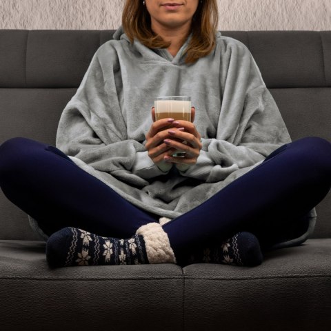 Bluzair Bluza Koc z Kapturem XXL Ciepła Hoodie 4w1 Bluzair Bluza Koc z Kapturem XXL Ciepła Hoodie 4w1