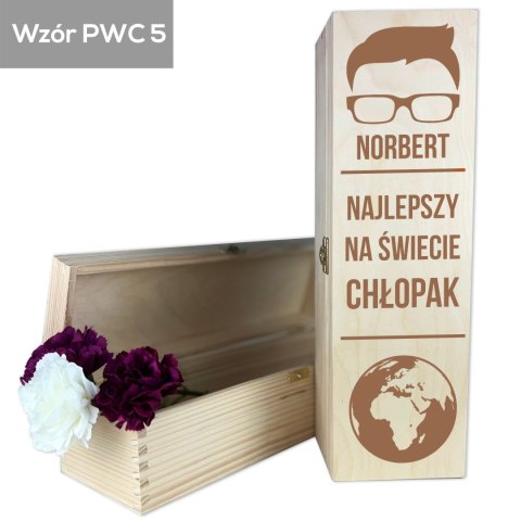 Skrzynka na wino Najlepszy chłopak na świecie Skrzynka na wino Najlepszy chłopak na świecie