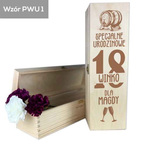 Skrzynka na wino Specjalne urodzinowe winko Skrzynka na wino Specjalne urodzinowe winko