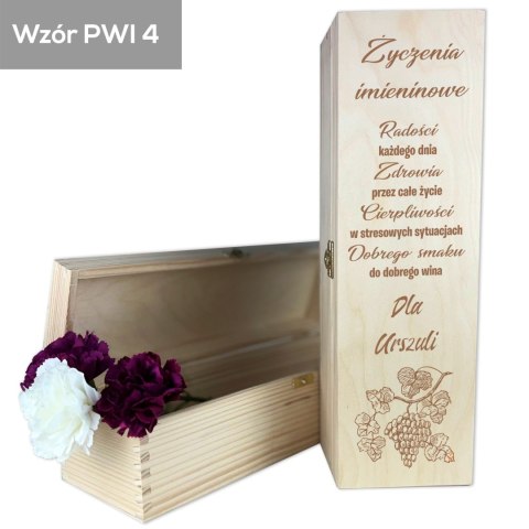 Skrzynka na wino Życzenia imieninowe Skrzynka na wino Życzenia imieninowe
