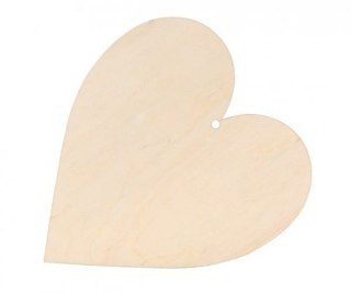 100szt NIESZLIFOWANE Serce zawieszka 10cm drewniane