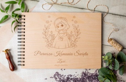 Album drewniany komunia grawer, 22x30cm poziom KO6 Album drewniany komunia grawer, 22x30cm poziom KO6