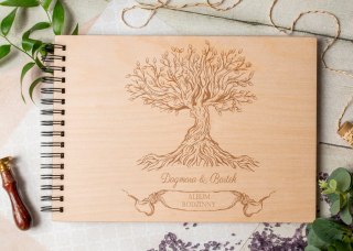 Album drewniany rodzinny grawer,22x30cm poziom DB9