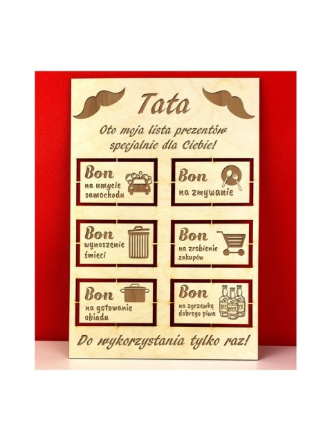 Bon dla Taty Ojca prezent Bon dla Taty Ojca prezent