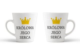 Kubek latte Królowa jego serca
