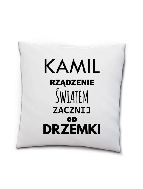 Poduszka Rządzenie Światem zacznij od drzemki imieniem Poduszka Rządzenie Światem zacznij od drzemki imieniem