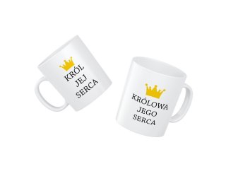 Zestaw Dwóch Kubków Król Jej Serca Królowa Jego Serca
