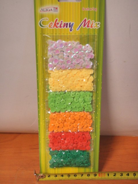 Cekiny pastel 6kpl mix blister | WMT-140 Cekiny pastel 6kpl mix blister | WMT-140