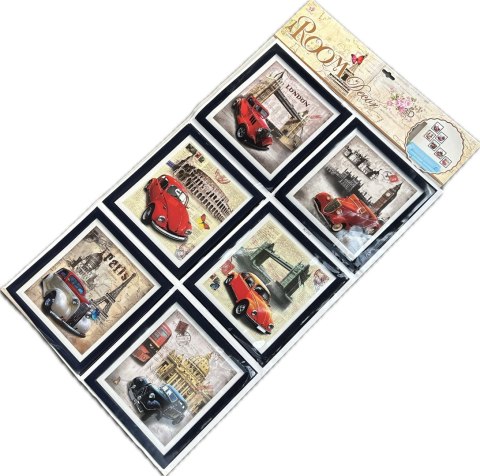 Ramka obrazki 3D na ściane naklejki 20x22 6 szt.AC-012 Ramka obrazki 3D na ściane naklejki 20x22 6 szt.AC-012