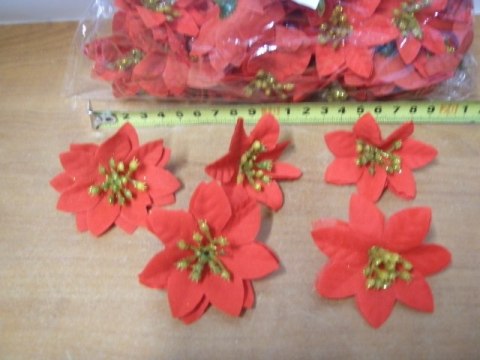 Główki 12szt GWIAZDA BETLEJEMSKA 14cm AGT063 Główki 12szt GWIAZDA BETLEJEMSKA 14cm AGT063
