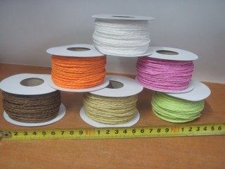 Sznurek /wstążka papierowa 6szt 30m 3619