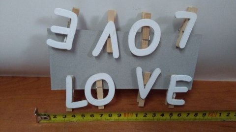 Klamerki drewniane 2szt LOVE ART16246 Klamerki drewniane 2szt LOVE ART16246
