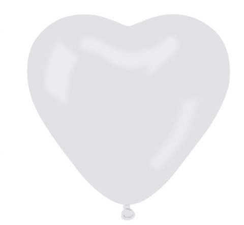 Balony 50szt SERCE BIAŁE 10" CR/01/50 Balony 50szt SERCE BIAŁE 10" CR/01/50