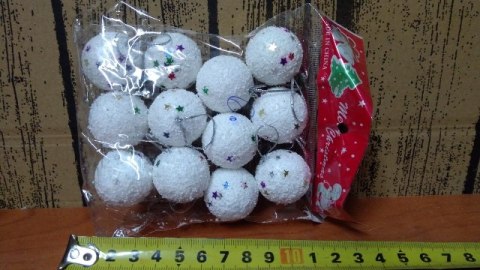 Bombki 12szt. BIAŁE w worku Bombki 12szt. BIAŁE w worku