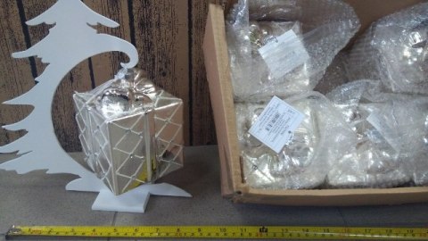 Bombki szklane 6szt. PREZENT 14,5cm | TG37650 Bombki szklane 6szt. PREZENT 14,5cm | TG37650