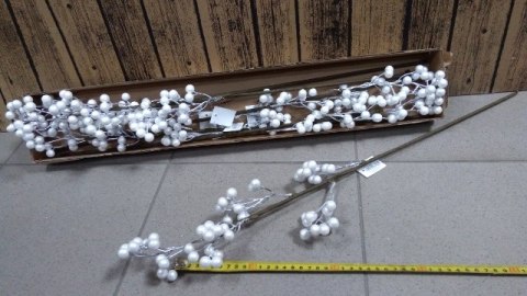 Gałązka 6szt. KULKI PERŁOWE 65cm | CV09155-2 Gałązka 6szt. KULKI PERŁOWE 65cm | CV09155-2