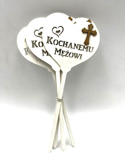 Serce na piku 6szt. KOCHANEMU MĘŻOWI Serce na piku 6szt. KOCHANEMU MĘŻOWI