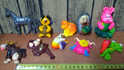 Magnesy 10szt. z modeliny ZWIERZĘTA Magnesy 10szt. z modeliny ZWIERZĘTA