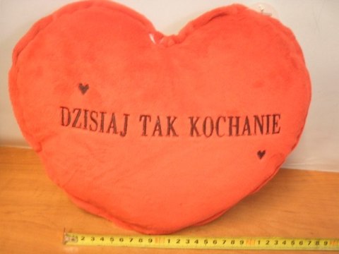Poduszka serce pluszowe dwustronne " Dzisiaj TAK / NIE Kochanie" S1190 Poduszka serce pluszowe dwustronne " Dzisiaj TAK / NIE Kochanie" S1190