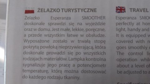 Żelazko 1200W ESPERANZA Żelazko 1200W ESPERANZA