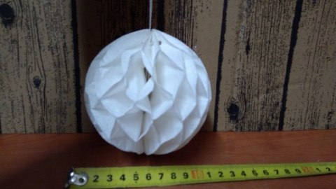 Kula papierowa 10cm BIAŁA TG34873-1 Kula papierowa 10cm BIAŁA TG34873-1