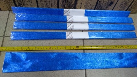Bibuła 5szt. metalizowana NIEBIESKA 50x100cm | KRM-165 Bibuła 5szt. metalizowana NIEBIESKA 50x100cm | KRM-165