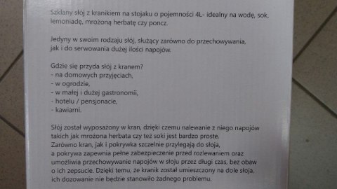 Słój z kranikiem 4l na stojaku Słój z kranikiem 4l na stojaku