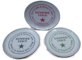 Taca metalowa okrągła fi - 39 cm DINNER TIME