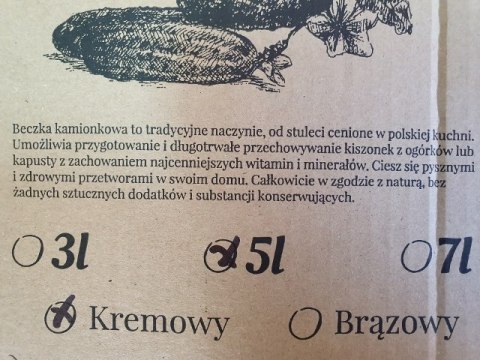 Beczka ceram hermetycznie zamykana 5l. TRADYCYJNA KISZONKA Beczka ceram hermetycznie zamykana 5l. TRADYCYJNA KISZONKA