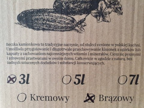 Garnek beczka 3l KAMIONKA brąz swojska spiżarnia | 3867 Garnek beczka 3l KAMIONKA brąz swojska spiżarnia | 3867