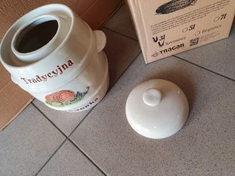 Garnek beczka 3l kamionka biała SWOJSKA SPIŻARNIA | 3898 Garnek beczka 3l kamionka biała SWOJSKA SPIŻARNIA | 3898