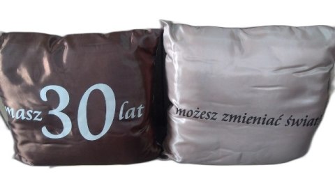 Poduszka 40x40 Uodziny ''30'' Brąz Poduszka 40x40 Uodziny ''30'' Brąz