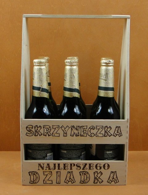 Skrzynka na butelki Dla Dziadka / 37 x 23,5 x 16,5 cm / P1389 Skrzynka na butelki Dla Dziadka / 37 x 23,5 x 16,5 cm / P1389