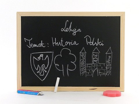 Tablica + kreda + gąbka 40x30cm Tablica + kreda + gąbka 40x30cm