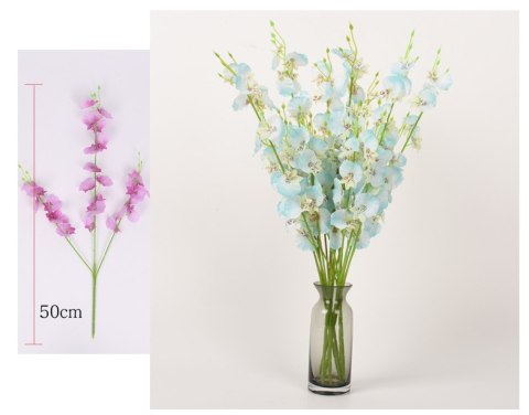 Kwiat sztuczny ORCHIDEA 10szt drobna na łodydze 3-ramienna 50 cm mix KCR-102A,B,C,D,G Kwiat sztuczny ORCHIDEA 10szt drobna na łodydze 3-ramienna 50 cm mix KCR-102A,B,C,D,G