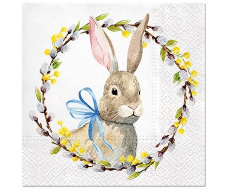 Serwetki PAW wzorzyste 20szt. Rabbit with Catkins 33x33 cm | SDL121600 Serwetki PAW wzorzyste 20szt. Rabbit with Catkins 33x33 cm | SDL121600