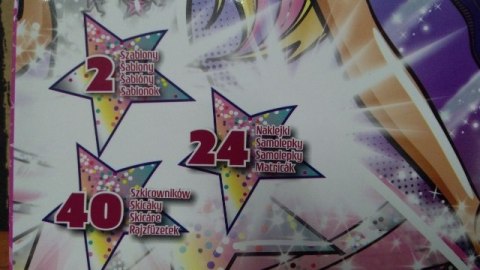 Szablon 2szt,szkicownik 40szt,naklejki 24szt BARBIE Szablon 2szt,szkicownik 40szt,naklejki 24szt BARBIE