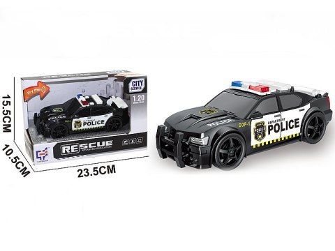 Auto policyjne 18,5x7x6cm, światło, dźwięk Auto policyjne 18,5x7x6cm, światło, dźwięk