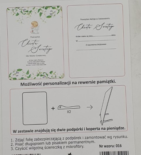 Ramka lustro 19x25cm Pamiątka Chrztu Św. od Matki Chrzestnej Ramka lustro 19x25cm Pamiątka Chrztu Św. od Matki Chrzestnej