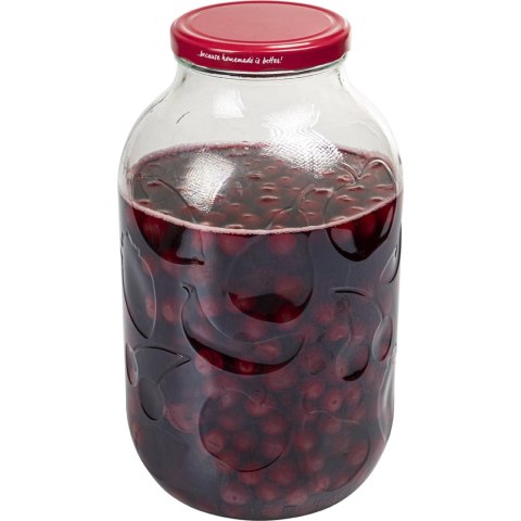 Słoik 5l z ornamentem fi100 zakrętka bordo 4szt Słoik 5l z ornamentem fi100 zakrętka bordo 4szt