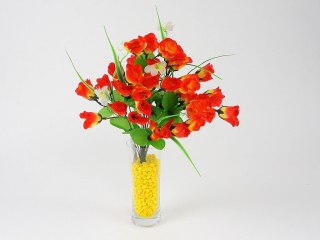 Bukiet sztuczny 12 gałązek RÓŻE 42cm