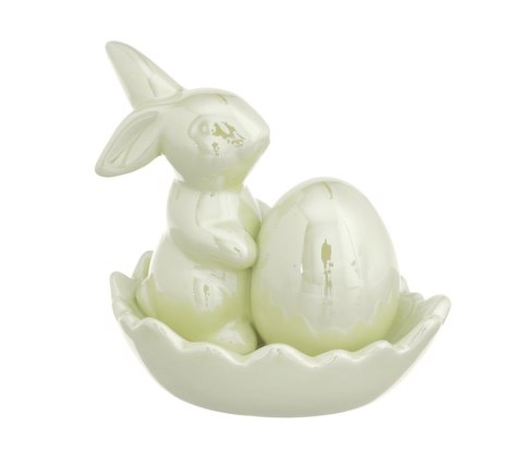 Ceramiczny zając z jajkiem 8szt 50CAN2196-2_GR Ceramiczny zając z jajkiem 8szt 50CAN2196-2_GR
