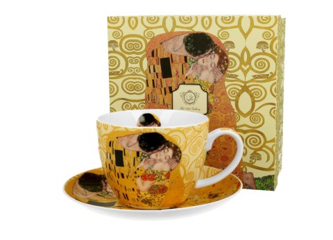 Filiżanka jumbo ze spodkiem 470ml THE KISS ECRU by Gustav Klimt Filiżanka jumbo ze spodkiem 470ml THE KISS ECRU by Gustav Klimt