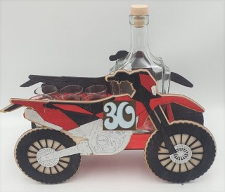 Karafka + 6 kieliszków MOTOR CROSS 30 urodziny