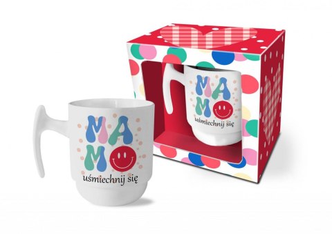 Kubek matowy 310ml MAMO UŚMIECHNIJ SIĘ Kubek matowy 310ml MAMO UŚMIECHNIJ SIĘ