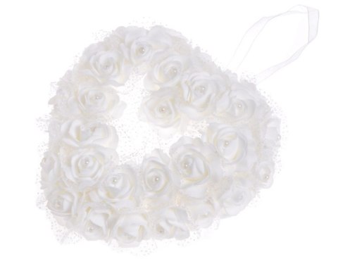 Serce białe z róż 20cm 162CAN1348-20S_01 Serce białe z róż 20cm 162CAN1348-20S_01
