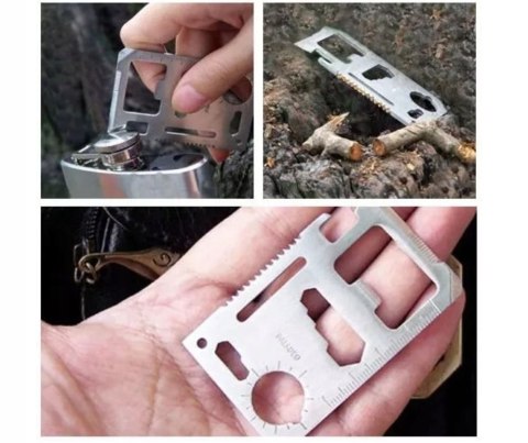 Karta przeżycia przetrwania survival card multitool 10szt. 0354 Karta przeżycia przetrwania survival card multitool 10szt. 0354