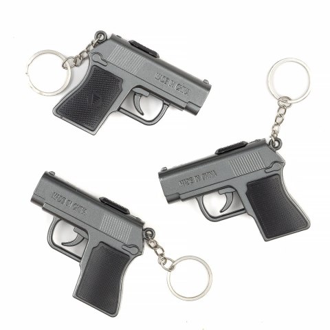 Brelok 15szt zestaw pistolet latarka z laserem | B-2252